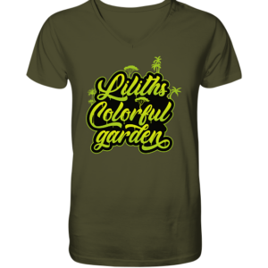 Liliths Colorful Garden Graffiti Logo - Herren/Unisex V-Neck Shirt