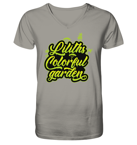 Liliths Colorful Garden Graffiti Logo - Herren/Unisex V-Neck Shirt