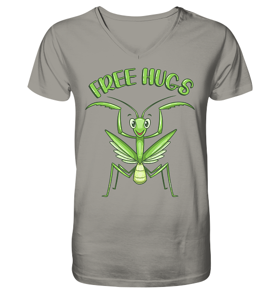 Gottesanbeterin 'Free Hugs' - Herren/Unisex V-Neck Shirt