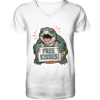 Schnappschildkröte 'Free Kisses!' - Herren/Unisex V-Neck Shirt