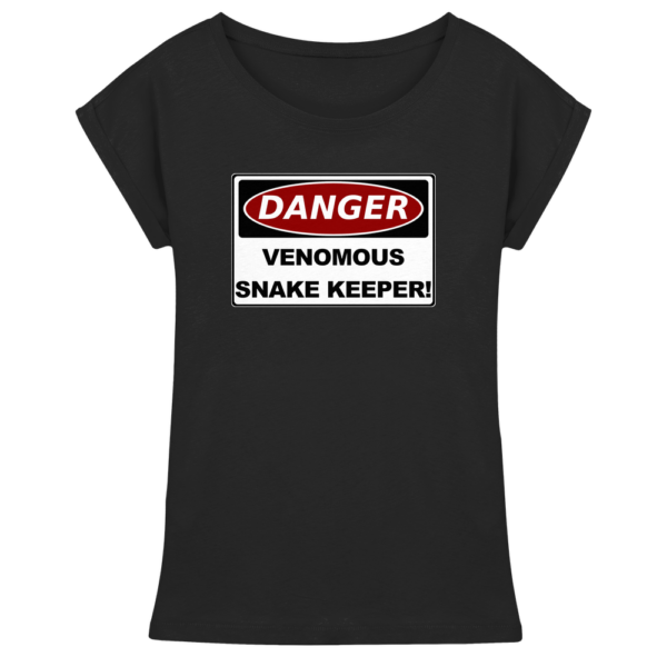 Warnschild: Danger! Venomous Snake Keeper! - Damen Extended Shoulder T-Shirt