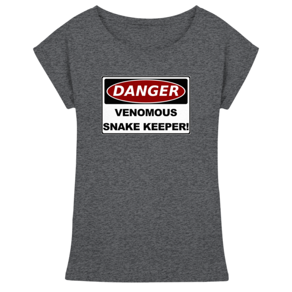 Warnschild: Danger! Venomous Snake Keeper! - Damen Extended Shoulder T-Shirt