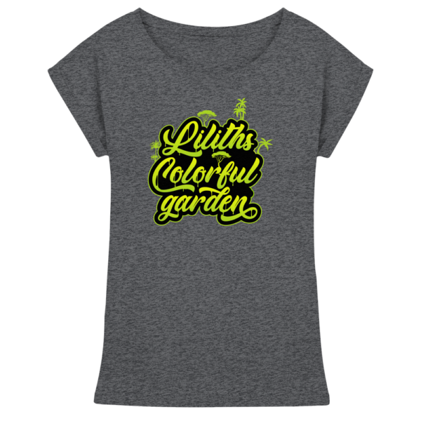 Liliths Colorful Garden Graffiti Logo - Damen Extended Shoulder T-Shirt