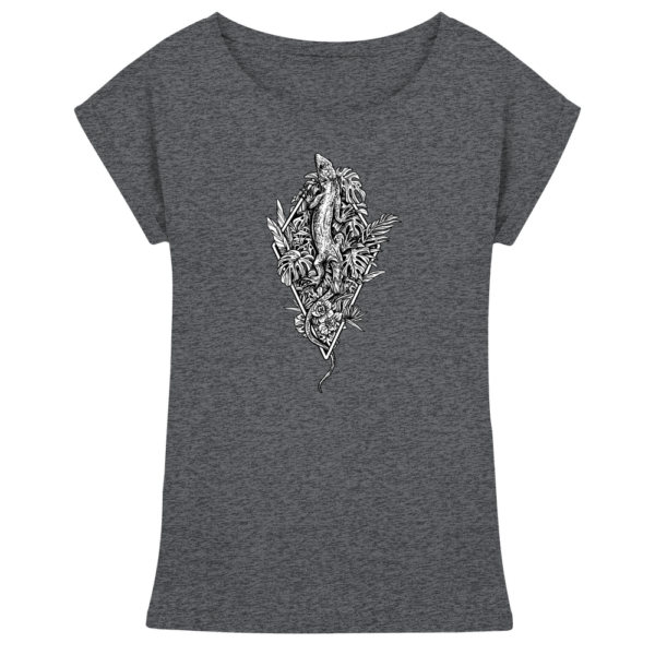 Baumeidechse Geometric Art - Damen Extended Shoulder T-Shirt