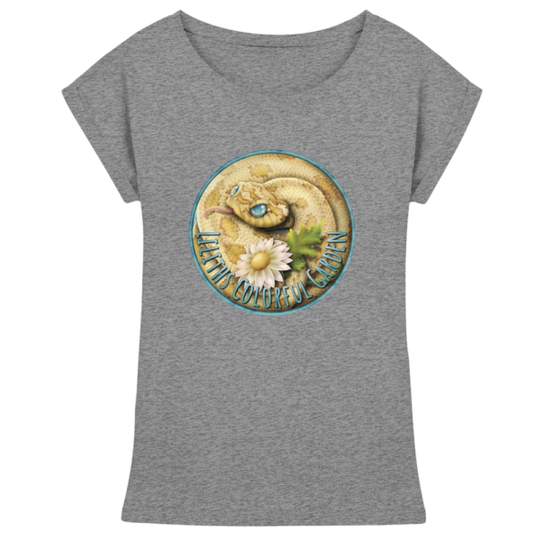 Liliths Colorful Garden Logo 'Hakennasennatter' - Damen Extended Shoulder T-Shirt