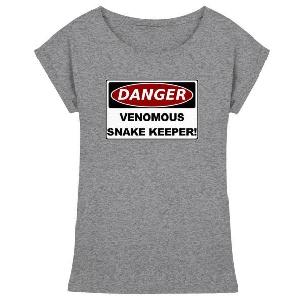 Warnschild: Danger! Venomous Snake Keeper! - Damen Extended Shoulder T-Shirt