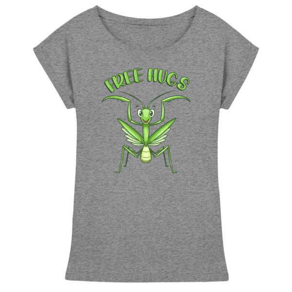 Gottesanbeterin 'Free Hugs' - Damen Extended Shoulder T-Shirt