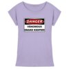 Warnschild: Danger! Venomous Snake Keeper! - Damen Extended Shoulder T-Shirt