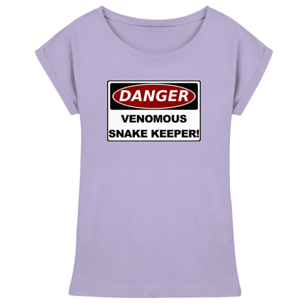 Warnschild: Danger! Venomous Snake Keeper! - Damen Extended Shoulder T-Shirt