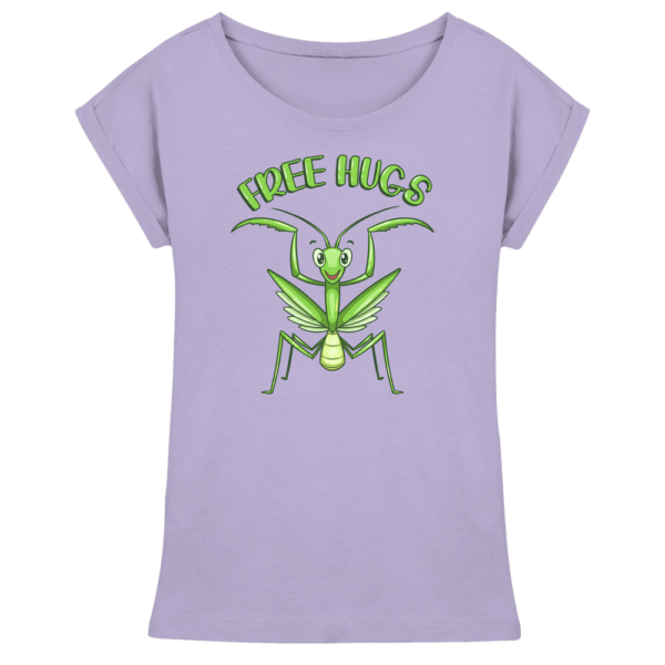 Gottesanbeterin 'Free Hugs' - Damen Extended Shoulder T-Shirt