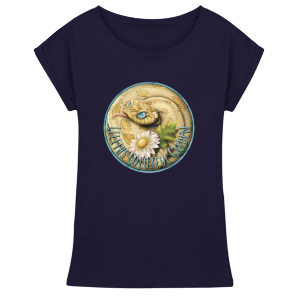 Liliths Colorful Garden Logo 'Hakennasennatter' - Damen Extended Shoulder T-Shirt