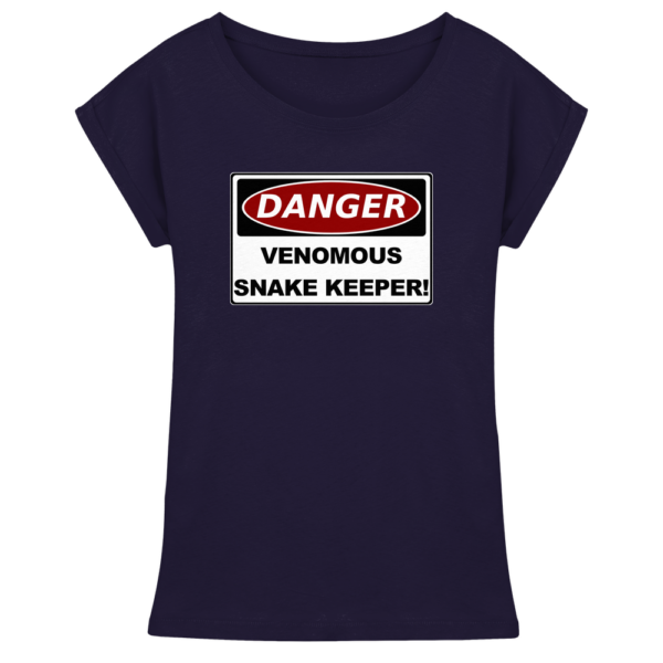 Warnschild: Danger! Venomous Snake Keeper! - Damen Extended Shoulder T-Shirt