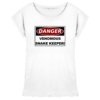 Warnschild: Danger! Venomous Snake Keeper! - Damen Extended Shoulder T-Shirt
