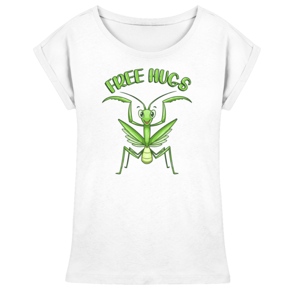 Gottesanbeterin 'Free Hugs' - Damen Extended Shoulder T-Shirt